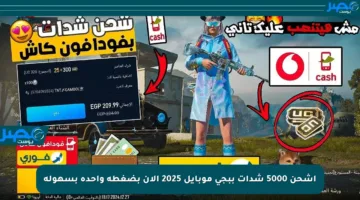 اشحن 5000 شدات ببجي موبايل 2025 الآن بضغطة واحدة بسهولة